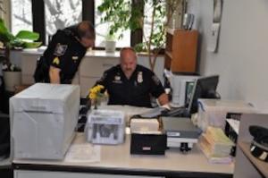 2 officers working in an office
